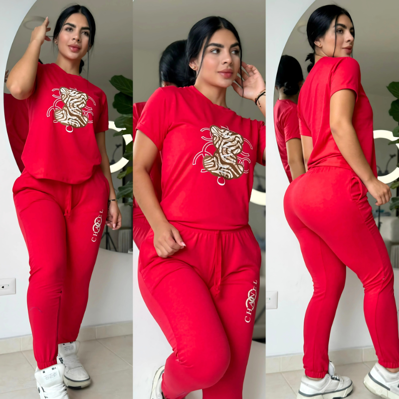 Jogger Bota Tubo Unicolor Chanel